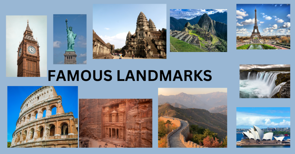 famous landmarks banner