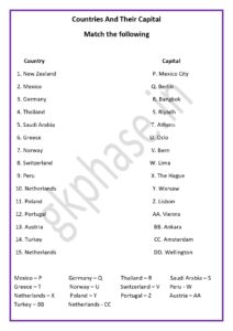 countries capital match the following3 page 0001