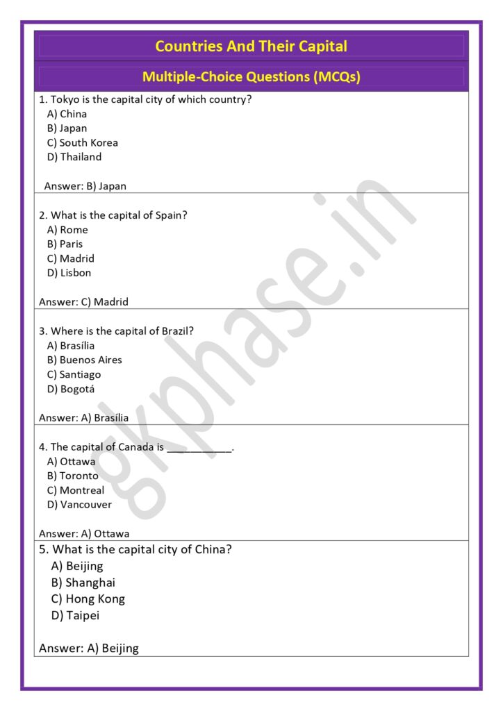 countries capital mcq2 page 0001