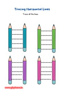 Tracing horizontal lines