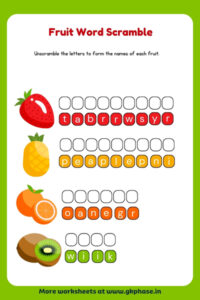 fruit worksheet1