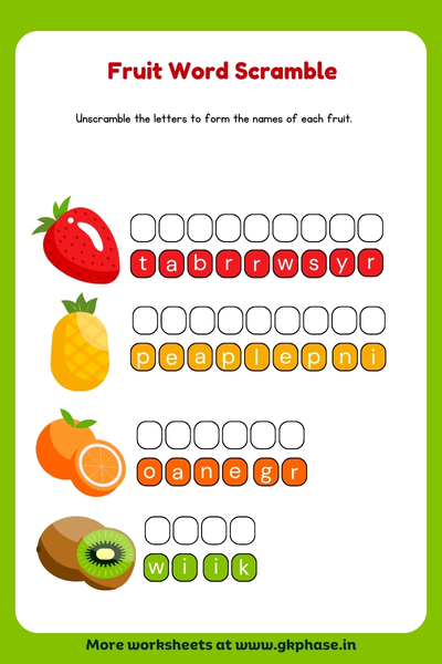 fruit worksheet1