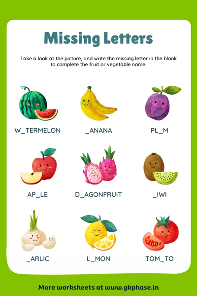 fruit worksheet5