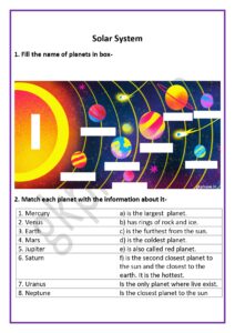 solar system worksheet page 0001