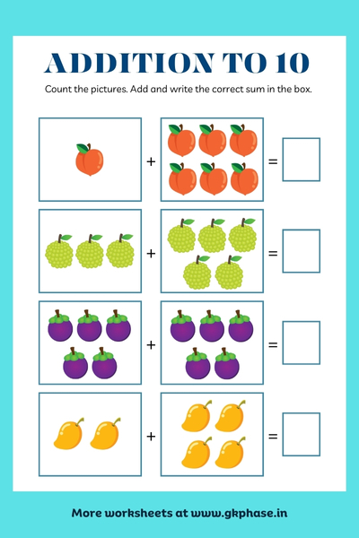 addition class 1 10