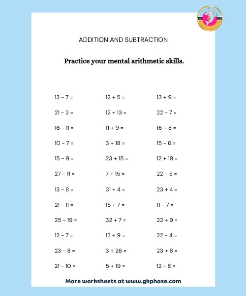 add subtraction 1