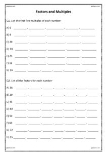 factors and multiples page 0001