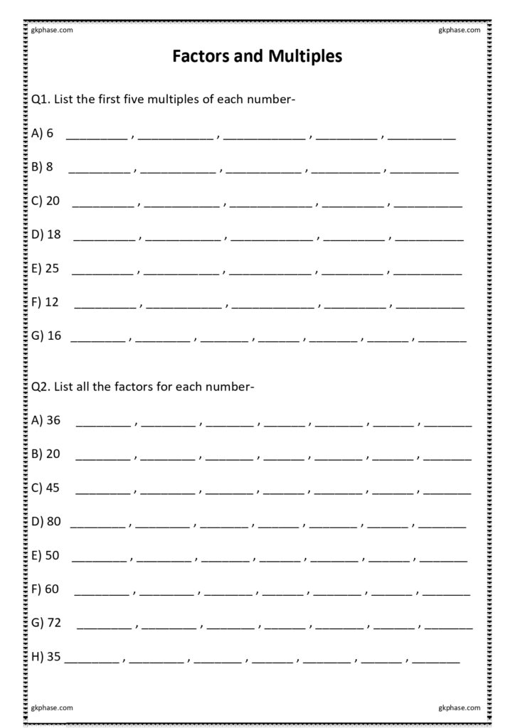 factors and multiples page 0001