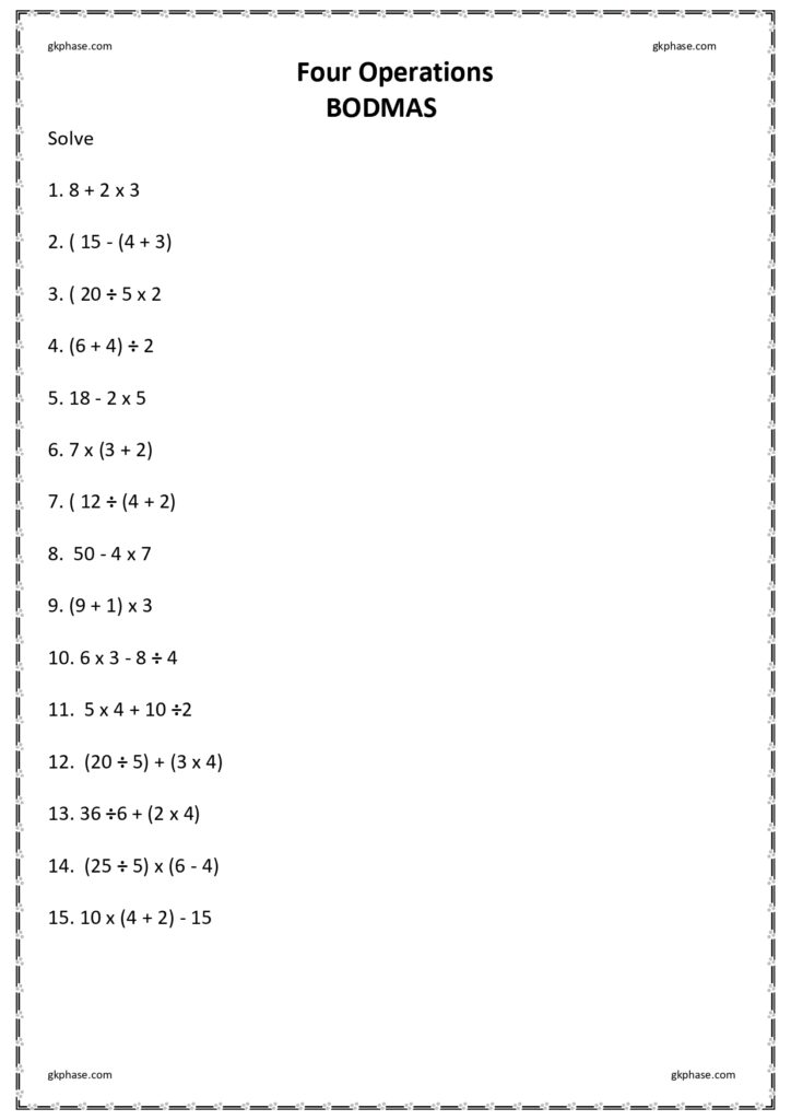 four operation bodmas 8 page 0001